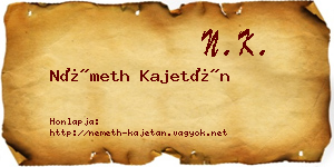 Németh Kajetán névjegykártya